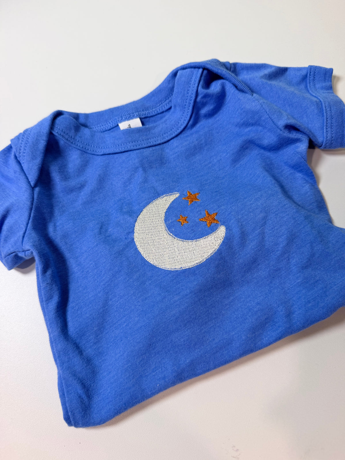 Moon & Stars Embroidered Baby Bodysuit