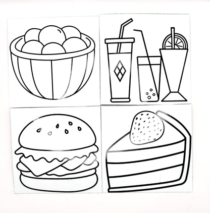 Dry-erase vinyl magnet sets
