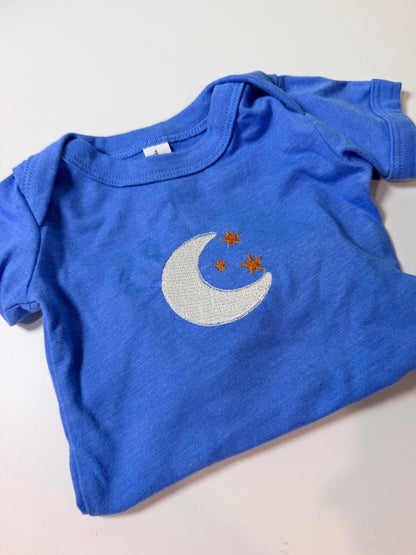 Moon & Stars Embroidered Baby Bodysuit