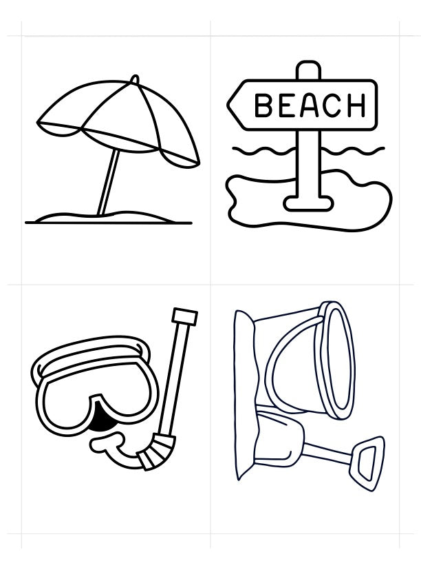 Dry-erase vinyl magnet sets